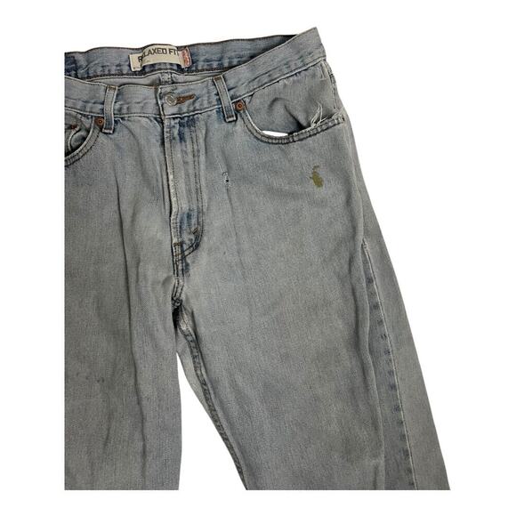Levi's Mens Jeans 550 Relaxed Distressed destroyed Grunge Thrashed 34x34 - Picture 3 of 8